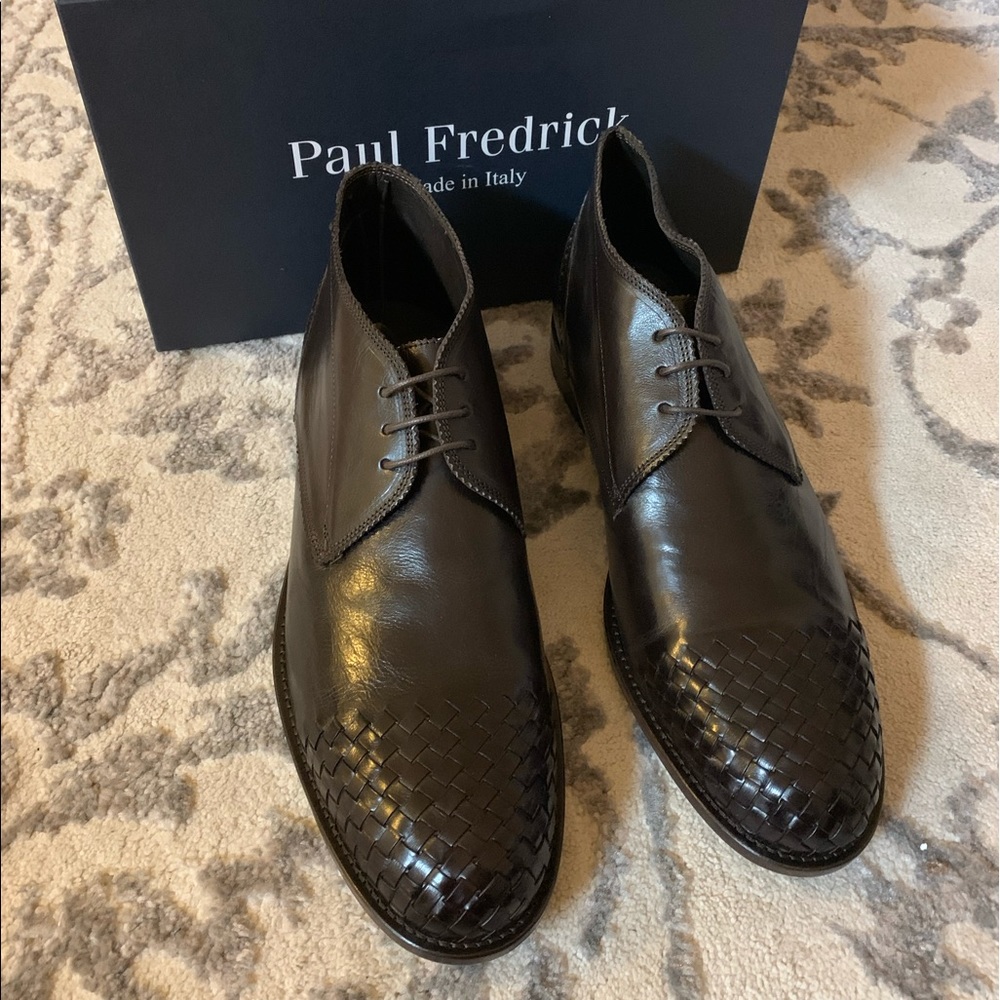 Paul Fredrick Woven Tip Leather Dress Booth